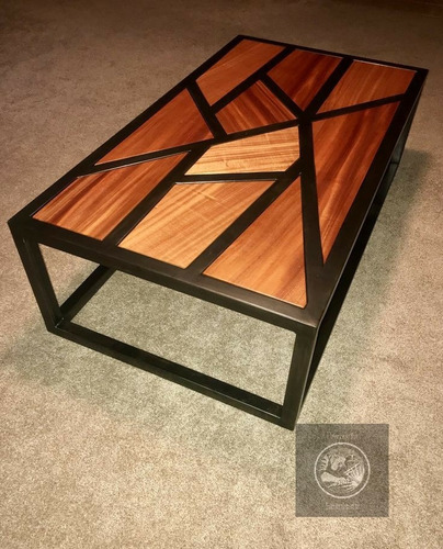 Imagen 4 de 7 de Mesa Ratona De Hierro Y Madera