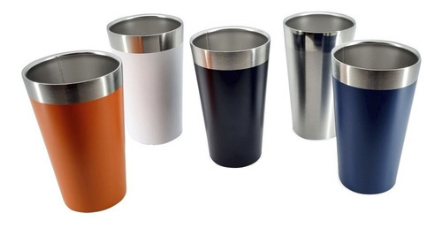 Caneca Copo Térmico Inox 473ml Mod. 4080 PRATA