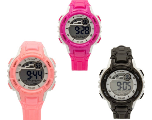 Reloj Digital Deportivo Para Niños Mujer Luz Alarma Lon003