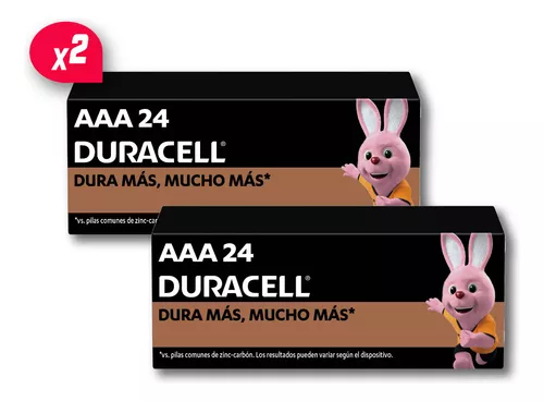 Duracell - Pilas AA alcalinas de Larga duración 1.5V, Paquete con 24 Pilas  Duracell Duracell AA alcalinas