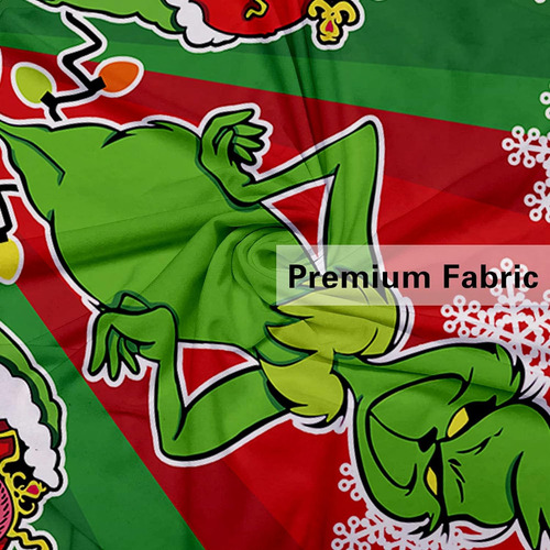 Falda Grinch Para Árbol De Navidad, 90 Cm, Adornada Con Cuel
