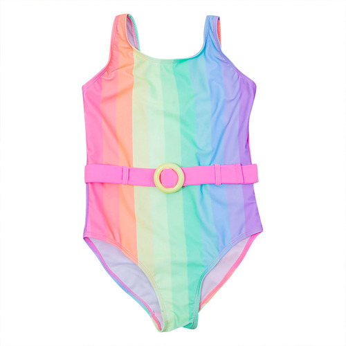 Bikini N B 1014 Con Estampado De Rayas A La Moda Para Niñas