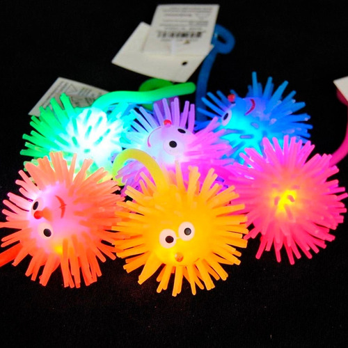 Imagen 7 de 8 de Squishy Ojos Saltarin Luminoso Puffer Ball Kawaii Colores