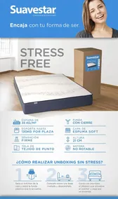 Colchon Suavestar 1 Plaza Stress Free Rollpack 190 X 80 X 21