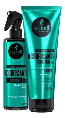 Kit Haskell Supermáscara E Fluido Reconstrutor Acidificante