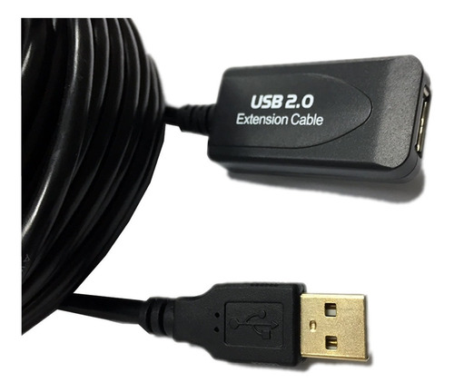 Imagem 1 de 7 de Extensão Usb 2.0 Amplificada Mouse Cam - 15 Metros Win Cabos