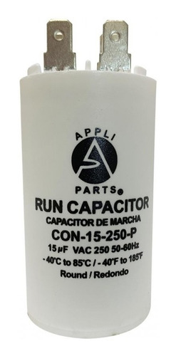 Condensador/ Capacitor De Marcha 15 Mfd 250vac Cuerpo 