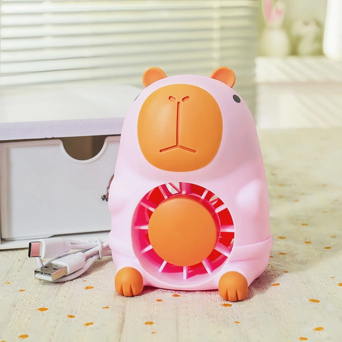 Abanico De Capibara Con Luz Nocturna, Regalo Para Niños