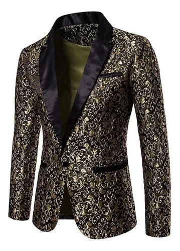 Chamarra Blazer Para Hombre, Diseño Moderno, Jacquard