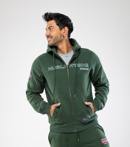 Chaqueta Tipo Hoodie Para Hombre Hurlintong En Algodón 30320