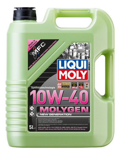 Aceite De Motor Molygen 10w40 Liqui Moly 5lt