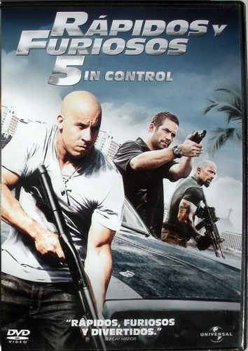 Dvd - Rápidos Y Furiosos 5 - Sin Control - Promo Vin Diesel