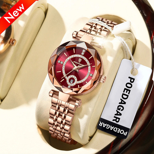 Reloj De Cuarzo Elegante De Lujo Con Diamantes Para Mujer