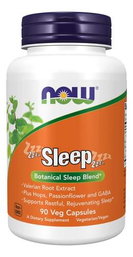 Now Foods, Sleep ,mezcla Botánica Para Dormir 90 Vegcaps Sin Sabor