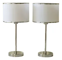 Comprar Combo X2 Cromo Veladores Modernos Dormitorio Lampara Premium