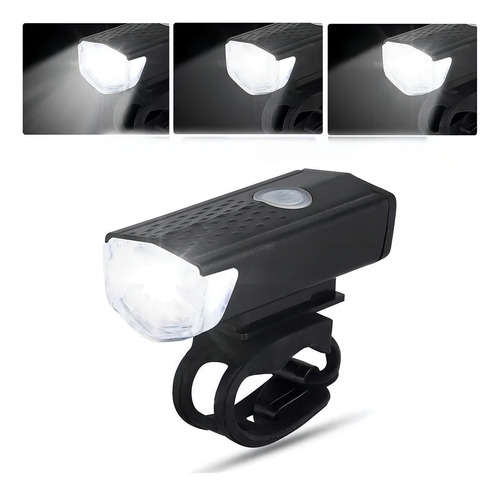 Lanterna Dianteira Bicicleta Usb - 3 Modos, 300lm