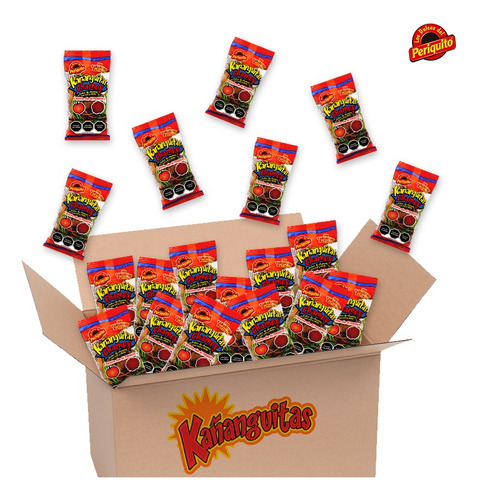 Kañanguitas Chamoy Caja Con 24 Bolsas (480 Pzs)