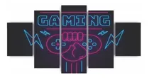 Comprar Quadros Decorativos Mdf Gaming Hora Jogo Gamer Sala Quarto Cor Azul