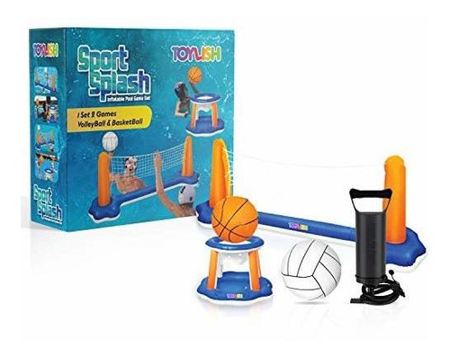 Juego Inflable Piscina Volleyball Basketball  Flotantes