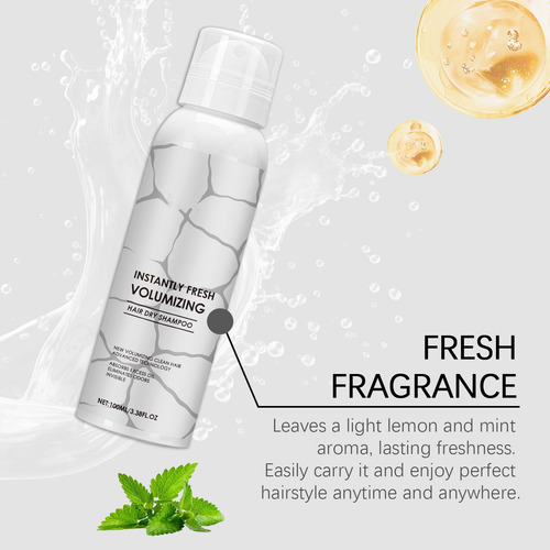 Spray De Modelagem Instantânea, 100 Ml, Shampoo Seco Fresco