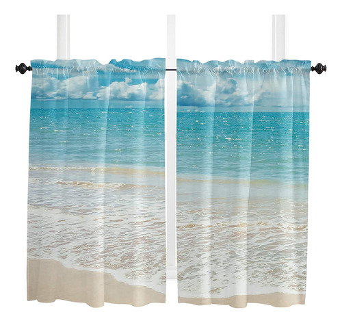 Cortinas De Cocina Con Diseño De Playa Oceánica Para ...