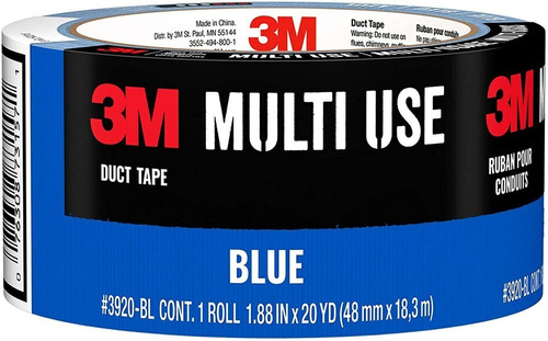 Cinta Multiproposito Duc Tape 3m 3920 Azul 50mm X 18 Mts