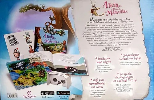 Imagen 3 de 5 de Libro Alicia En El País De Las Maravillas - Realidad Virtual