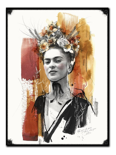 #497 - Cuadro Vintage 21 X 29 Cm / Frida Kahlo Poster Cartel