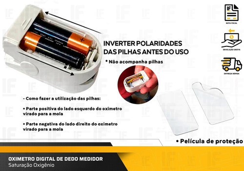 Oximetro Digital De Dedo Medidor De Saturação De Oxigênio