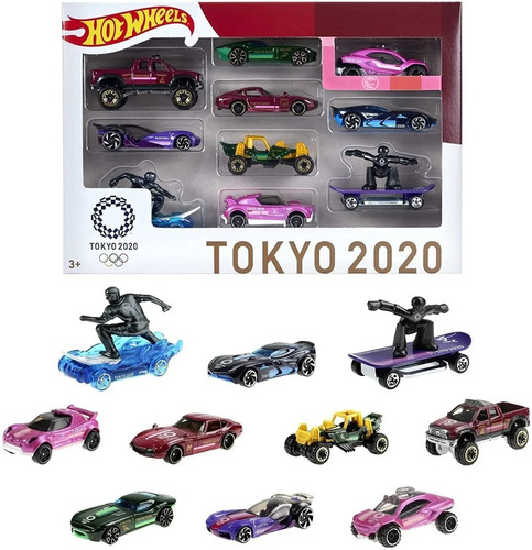 Pack 10 Carros Hot Wheels Tokyo 2020 Toyota Tundra Velocita