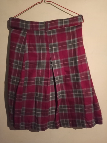 Imagen 3 de 4 de Falda Colegiala Recuadros, Talla 36, Nueva, Ref15