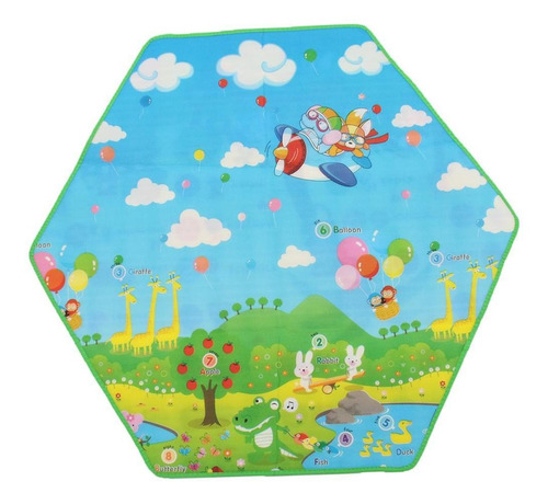 Crianças Bebê Hexagonal Desenho Animado Rastejando Tapete