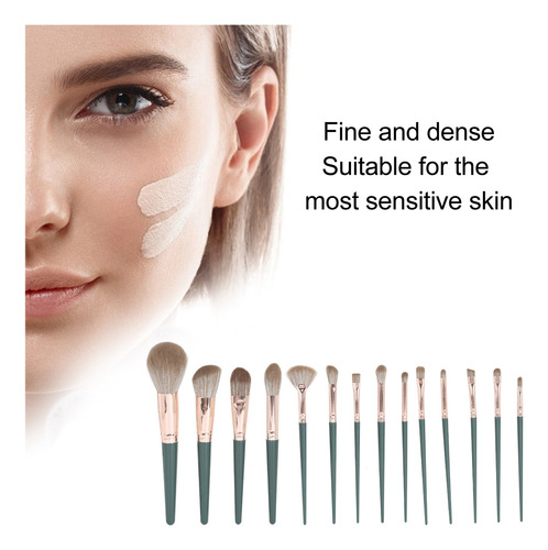 Set De 14 Brochas De Maquillaje Para Sombras De Ojos Y Color