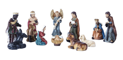 11x Estatuilla De Natividad Familiar Nacimiento De Jesús