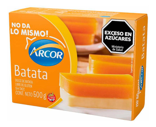 Oferta! Dulce De Batata Arcor Caja 500g Sin Tacc