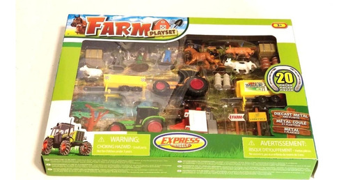 Set Granja Animales Y Tractor Cosechadora Juguete Niños 20