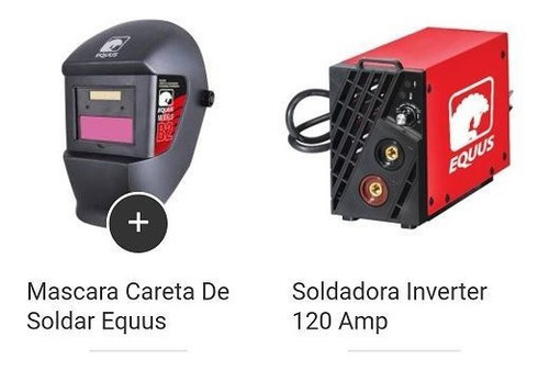 Combo Soldadora 120a + Careta Para Soldar Equus-ynter Indust