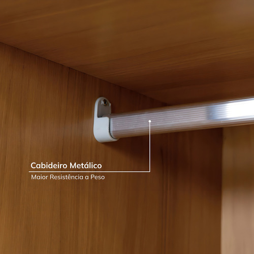Guarda-roupa Solteiro 2 Portas 1 Porta Ripada Igwt