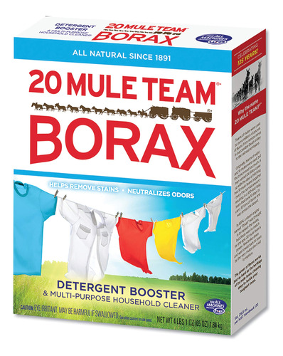 20 Mule Team Borax Laundry Booster, Powder, 4 Lb Box, 6 Boxe