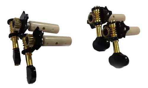 Imagem 5 de 5 de Tarraxas Individuais Preto Dourado Cavaco Banjo