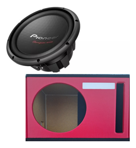 Subwoofer Pioneer Ts-w312s4 1 Bobina + Cajon 12 PuLG Mdf 