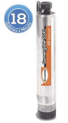 Bomba Sumergible Para Cisterna 1/2 Hp Evans - Ssx1me050f2c