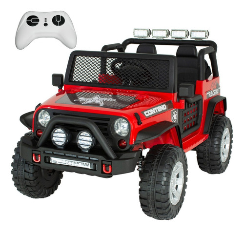 Camioneta a batería para niños Little Monkey mkz-Jeep4x4ttroj  color rojo 