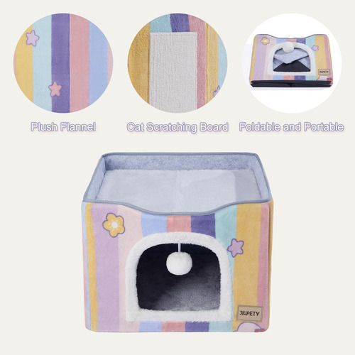 Jiupety Cama Para Gatos Para 2 Gatos, Casas Para Gatos De In