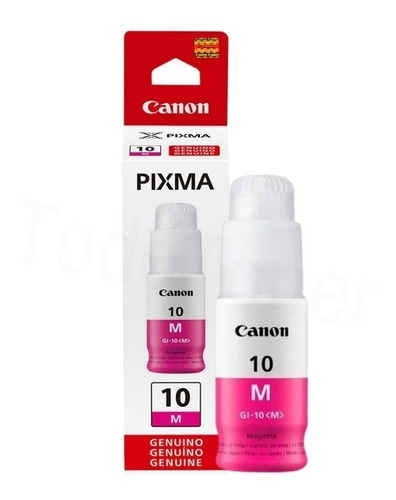 Botella De Tinta Para Impresora Canon Gi-10 Color Magenta