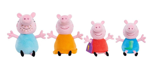 Peppa Pig Family Small Plush Peluched Animals 4-piece Set, J