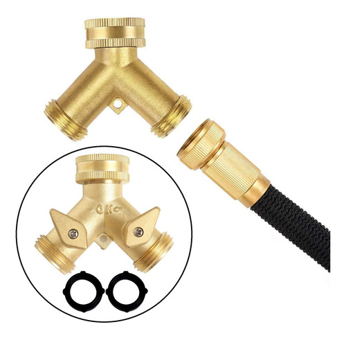 Divisor De Manguera De Jardín, Conector De Cobre Premium