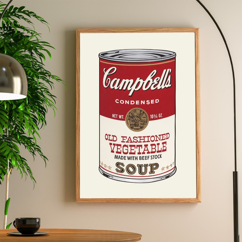 Cuadro Enmarcado Andy Warhol Campbell Tomato Soup Cans Latas