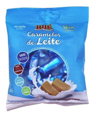 Caramelo De Leite Diet Hué  Sem Lactose Pacote 100g