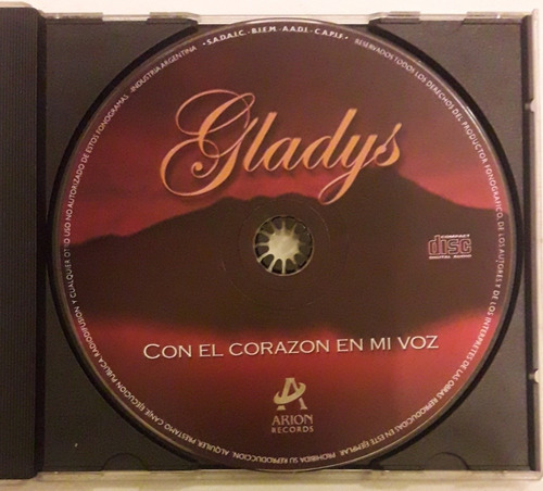 Gladys - Cd Con El Corazón En Mi Voz (sin Carátulas) 